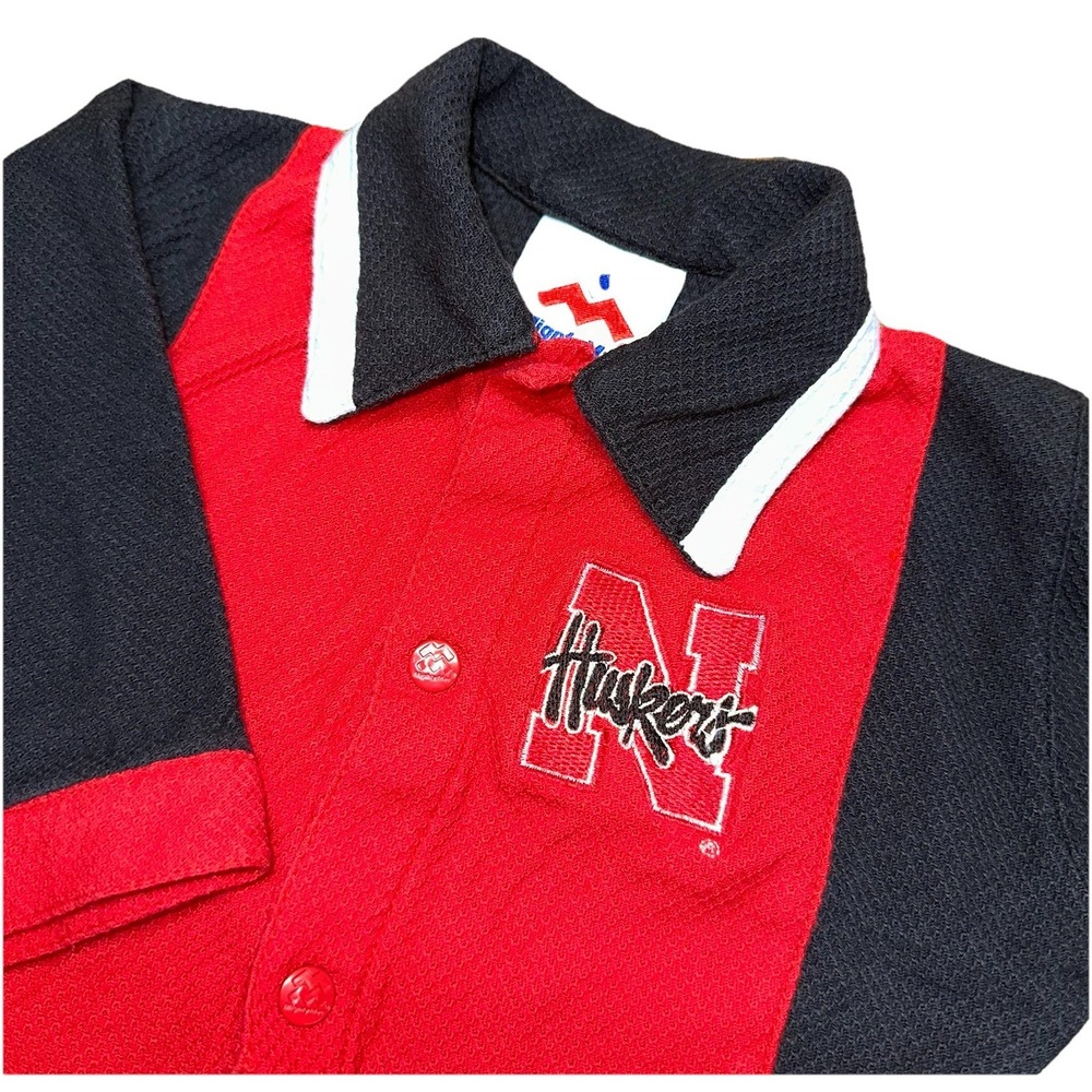 Vintage 90's Nebraska Cornhuskers Mighty Mac Snap Up Jacket NCAA Kids 18‎ Months
